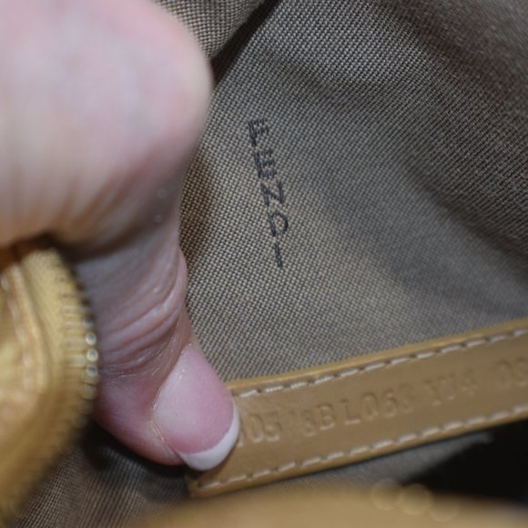 FENDI Tan/Gold Monogram Icon Logo Satchel Hand Bag w Its Dust Bag - Picture 6 of 15